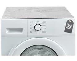 Antislip Wasmachine Beschermers Set van 2 - 60 cm Betonlook