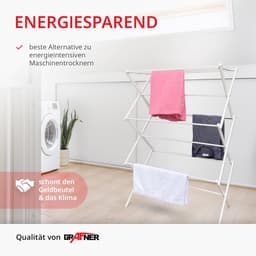 Inklapbaar Droogrek Toren met 11 Stangen - Ruimtebesparend Waskrek voor Binnen en Buiten — thumbnail 4