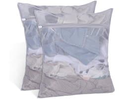 IMPERATORIS® Waszakjes voor Wasmachine - Bescherming voor Fijne Was en Schoenen - Mesh Wasnet met Rits - Voorkomt Slijtage - Set van 2 - transparente - 50 x 60 cm