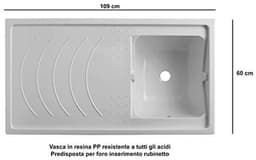 Wasmachineafdekking met Wastafel - Duurzaam en Functioneel, 109 x 60 x 89 cm — thumbnail 2