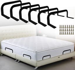 6 matrasbevestigingsstangen en matrasglijpluggen om te voorkomen dat matrashoezen verschuiven en om te voorkomen dat de meeste zachte matrassen verschuiven. — thumbnail 1