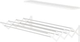 LUNOR - Akkoordeon Wasrek - Uittrekbaar - 100 cm - Wandmontage - Wit — thumbnail 3