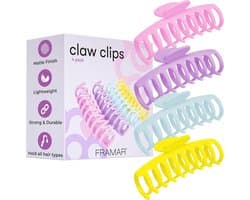 Grote Haarklauwen - Set van 4 Klauwclips voor Dikker Haar