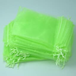 Beschermzakken voor Fruit 15x20 cm - Pack van 100 - Organza - Doorzichtig - Trekkoord - Herbruikbaar - Voor Appels, Peren, Perziken, Tomaat — thumbnail 3