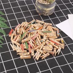 Kleurrijke Geschilderde Houten Wasknijpers - 100 Stuks voor Fotoclips en Creatief Gebruik — thumbnail 3