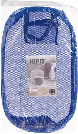 Kipit Wasmand flexibel/opvouwbaar - donkerblauw - kunststof - 33 x 33 x 58 cm - 60 liter — thumbnail 3