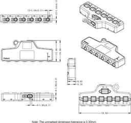 Quick-connect draad splitter voor led verlichting 1 in 6 uit branch terminal connector voor modelbouw TL-106cv — thumbnail 3