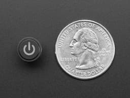 Mini Illuminated Momentary Pushbutton - Red Power Symbol Adafruit 3104 — thumbnail 2