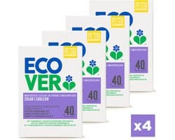 Ecover - Waspoeder Kleur - Voordeelverpakking 4 x 3 kg - Krachtige vlekverwijdering vanaf 30 °C - Behoudt kleur & vermindert katoenpluis