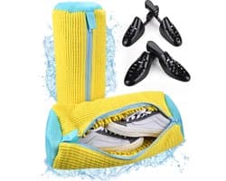 Schoenwaszak voor Wasmachine – 2 Stuks Waszakken voor Sneakers - Herbruikbare Schoenpoetszak met Rits voor Wasmachine - Schoenwaszak voor Sport, Witte Schoenen