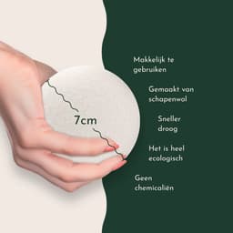 XL 6x Duurzame Drogerballen - Wasballen - Wasbollen - Ecologisch - Wasdrogerballen - Wasbol - Energiebesparende producten-Wit — thumbnail 3