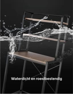 Livista® Wasmachine Kast - 3-Laags Opslagrek - Ruimtebesparende Wasruimte Organizer - 181x60x70 CM - Zwart — thumbnail 5