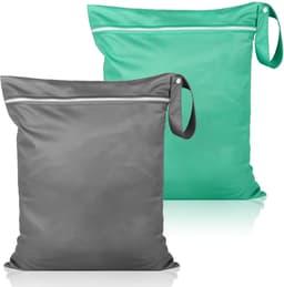 Ibenzoa® Waterdichte Herbruikbare Organisator voor Kleding en Zwemspullen met Grote Capaciteit, 2 Stuks, Groen en Donkergrijs — thumbnail 1
