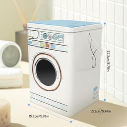 Opbergdoos Wasmachine Powder Metal Box - Transparant Skylight Design - Unieke Wasmachine Vorm - Wassen Poeder Bind — thumbnail 4