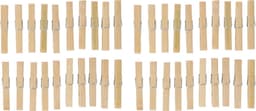 Bamboe wasknijpers - 60x - hout - 9 cm — thumbnail 1
