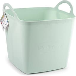 Plasticforte Kuip/emmer/wasmand - flexibel - lichtgroen - 43 liter - vierkant - kunststof - 40 x 40 x 44 cm — thumbnail 1