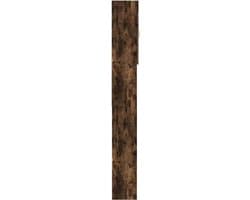 Wasmachine ombouw - Kast - Opbouwmeubel - Verhoger - Wasmachine meubel - Opbergkast - Hout - 64x25,5x190 cm - Gerookt Eiken — thumbnail 5