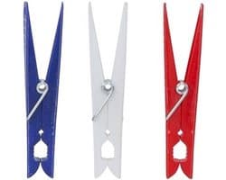 Betra grote wasknijpers / wasspelden - 12x stuks - kunststof met metalen veer - wasgoed ophangen — afbeelding 1