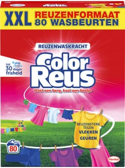 Witte Reus Wasmiddel Poeder Gekleurde Was 80 Wasbeurten 4 kg — thumbnail 1