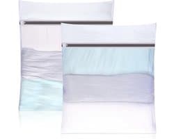2 stuks wasnet voor wasmachine, 50 x 60 cm, waszak, waszak met ritssluiting, voor overhemden, truien, mantels, jeans, ondergoed, babykleding