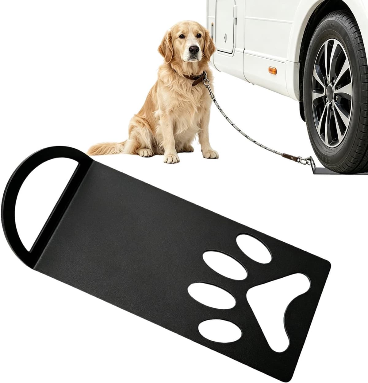 Grondanker voor honden - Zwart - 28,3 x 12 cm - Verzinkt Staal - Voor Kamperen en Reizen — afbeelding 1