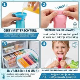 IJszakjes voor IJsjes - Transparant - Groot en Klein - PET Materiaal - Voor Zelfgemaakte IJsjes — thumbnail 4