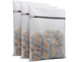 Mesh Waszakken voor Delicaten - Honingraat - 50 x 60 cm - Duurzaam Materiaal - Voor Lingerie en Delicate Kleding