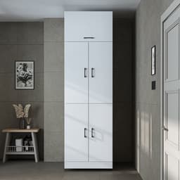 Roomart DORA-II Wasmachine Ombouwkast 70x230 cm met Opzetkast - Wit — thumbnail 3