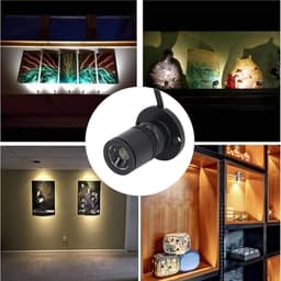 Minispot USB 5V Kunstlicht Mini LED-accentverlichting Kastspot 1 Tot 2 Spots voor Veranda Vitrinekasten Sieradenkasten Ingangskanalen Planken (BLACK) — thumbnail 2