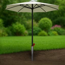 Paaldrager rond Ø 26 tot 60 mm - Grondanker om in te draaien - Steunvoet voor zonnescherm - ServiceTopper — thumbnail 3