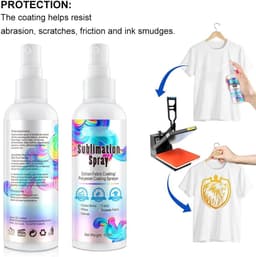100 ml sublimatie coatingspray voor katoenen en polyester stoffen, T-shirts, canvas zakken, sneldrogend, super hechting, hoogglans — thumbnail 3
