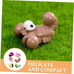 1set Miniatuur Dierfiguren Van Landschap Decoratie Schattige Hars Figuren Voor Tuin Balkon Bureau Creatieve Dier Ornamenten Gemengde Stijl — thumbnail 4