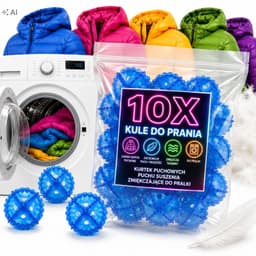 10x Wollen Wasballen voor Donsjassen - Verzachtend & Droogtrommel Geschikt — thumbnail 1