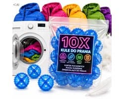 10x Wollen Wasballen voor Donsjassen - Verzachtend & Droogtrommel Geschikt