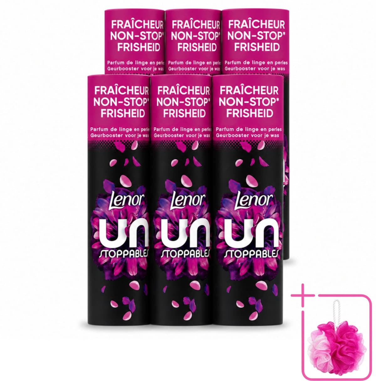 6 x Lenor Unstoppables - Geurbooster - Bloemen Fris - Non-Stop Frisheid - 19 Wasbeurten - Bulkverpakking - Geurbooster - Douchemop - Bloemige geur — afbeelding 1