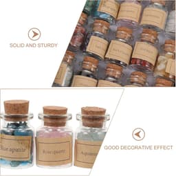 1set Decoratieve Kristallen Flesjes Van Wensflessen Met Natuurlijke Chips Handgemaakte Decoratie Voor Sieraden Ambachten Draagbare Stevige Design — thumbnail 5