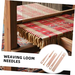 1set Houten Weefaccessoires Mini Weefgetouw Set Met Weefnaalden Shuttle Voor Tapestry Maken Dekens Weven Lichtgewicht Compact Voor Reizen Creatief Gebruik — thumbnail 1