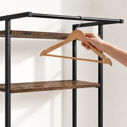 Wasmachine rek - 161x66x40 cm - bruin-zwart — thumbnail 5