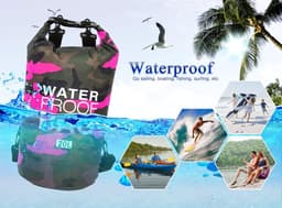 Pakzak, drijvende droogrugzak, strandtas, lichte droogzak voor strand, boottochten, vissen, kajakken, zwemmen, rafting, camping, 5 l, 10 l, 15 l, 20 l, 30 l — thumbnail 5