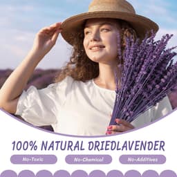 Gedroogde lavendelbloesembundel, geconserveerde lavendeltakken, boeket, bloemsieraad voor bruiloftstafel, woondecoratie, doe-het-zelf knutselwerk, droogplant — thumbnail 2