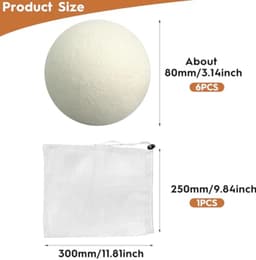 Droogballen voor wasdroger - 100% ecologisch - Diameter 8 cm — thumbnail 4
