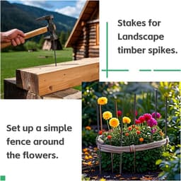 Grondankers - Zwart - 40 cm - Stalen Haringen met J-haak - Voor Tuin, Camping en Tentbevestiging — thumbnail 5