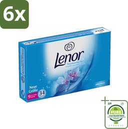 Lenor - Droogtrommeldoekjes - Aprilfris - Textielverfrisser - 34 Doekjes - Voordeelverpakking - 6 stuks - Droogtrommeldoekjes - Frisheid — thumbnail 1