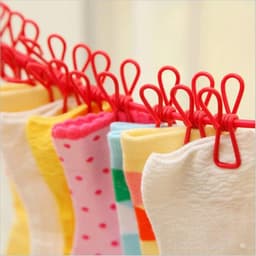 Draagbare Waslijn - Reis Waslijn - Kleding Drogen - Met 12 Wasknijpers - 180cm - Roze — thumbnail 4