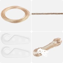 Waslijn Set - Waskoord - Kleding Drogen - Extra Sterke Kern - 2x 20 Meter - Transparant — thumbnail 3