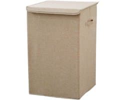 Wasmand Opvouwbaar - Wasbox Korf - Opruimen Thuis - Met Deksel - 56 cm Hoog - C