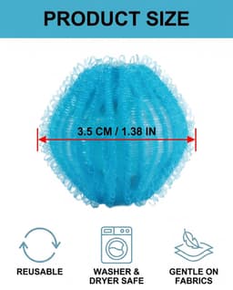 RAMGLYO Haarballen en pluisverwijderaar, 9-delige set, herbruikbaar, voor wasmachine en droger, verwijdert effectief - ShopVlot — thumbnail 2