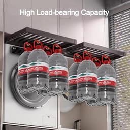 Uittrekbaar Droogrek - Kast Organizer - Ruimte Besparen - Verstelbare Lengte - 44-54 cm Diep - Aluminium — thumbnail 2