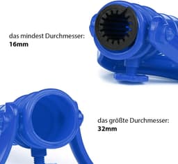 Strandparaplu zandanker - Blauw - Geschikt voor parasol met 19-32 mm paal - Lichtgewicht en draagbaar - Voor buitengebruik — thumbnail 3