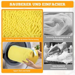 SnelShoppen - Schoenenwaszak met verborgen rits, waszak voor schoenen, wasmachine geschikt, 1 stuk, geel, ideaal voor sport- en werkschoenen, en meer — thumbnail 5